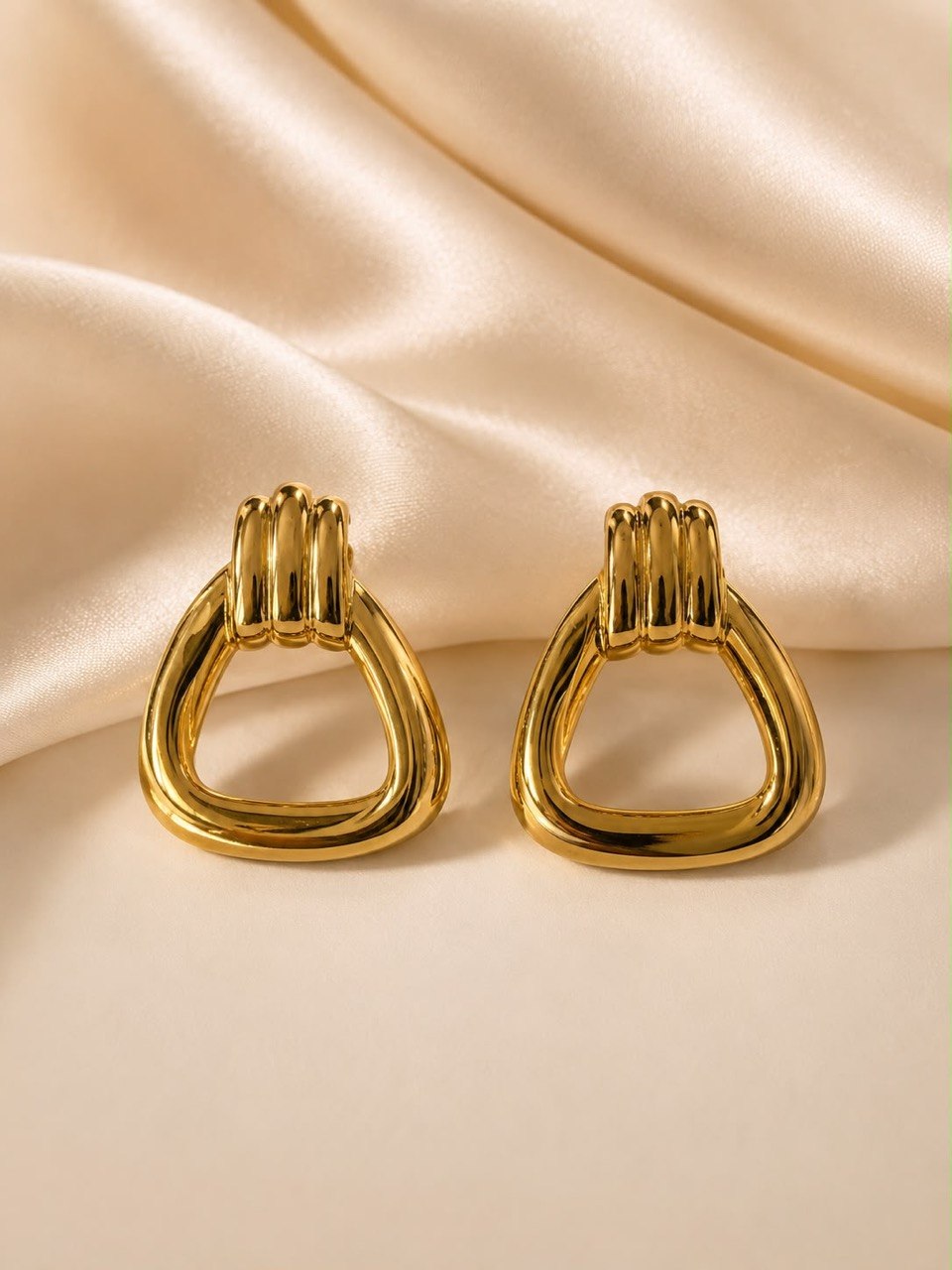Luna Anti-Tarnish Geometric Stud Earrings