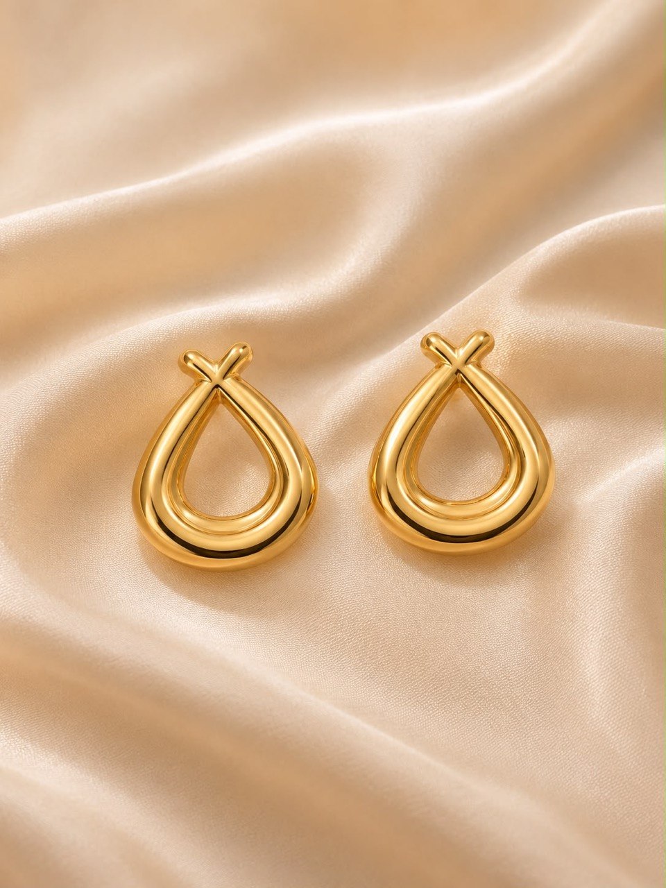 Aurelia Anti-Tarnish Teardrop Statement Stud Earrings
