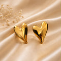 Amora Anti-Tarnish Heart Statement Stud Earrings
