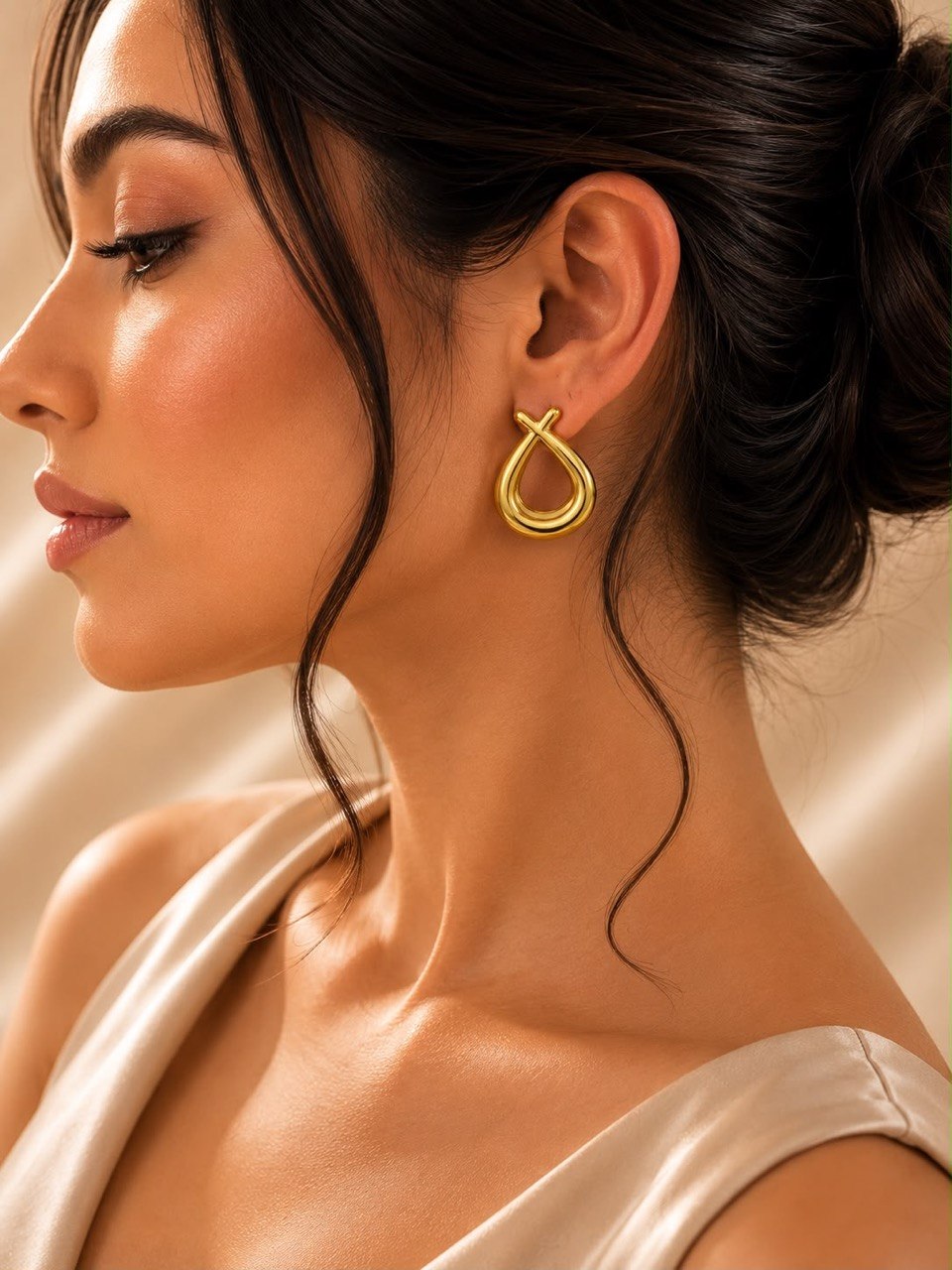 Aurelia Anti-Tarnish Teardrop Statement Stud Earrings