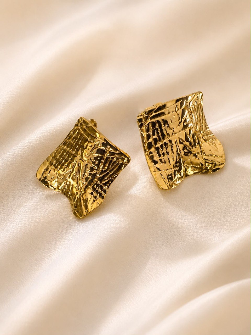 Aurora Textured Statement Stud Earrings