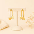 Golden Blossom Dangle Earrings