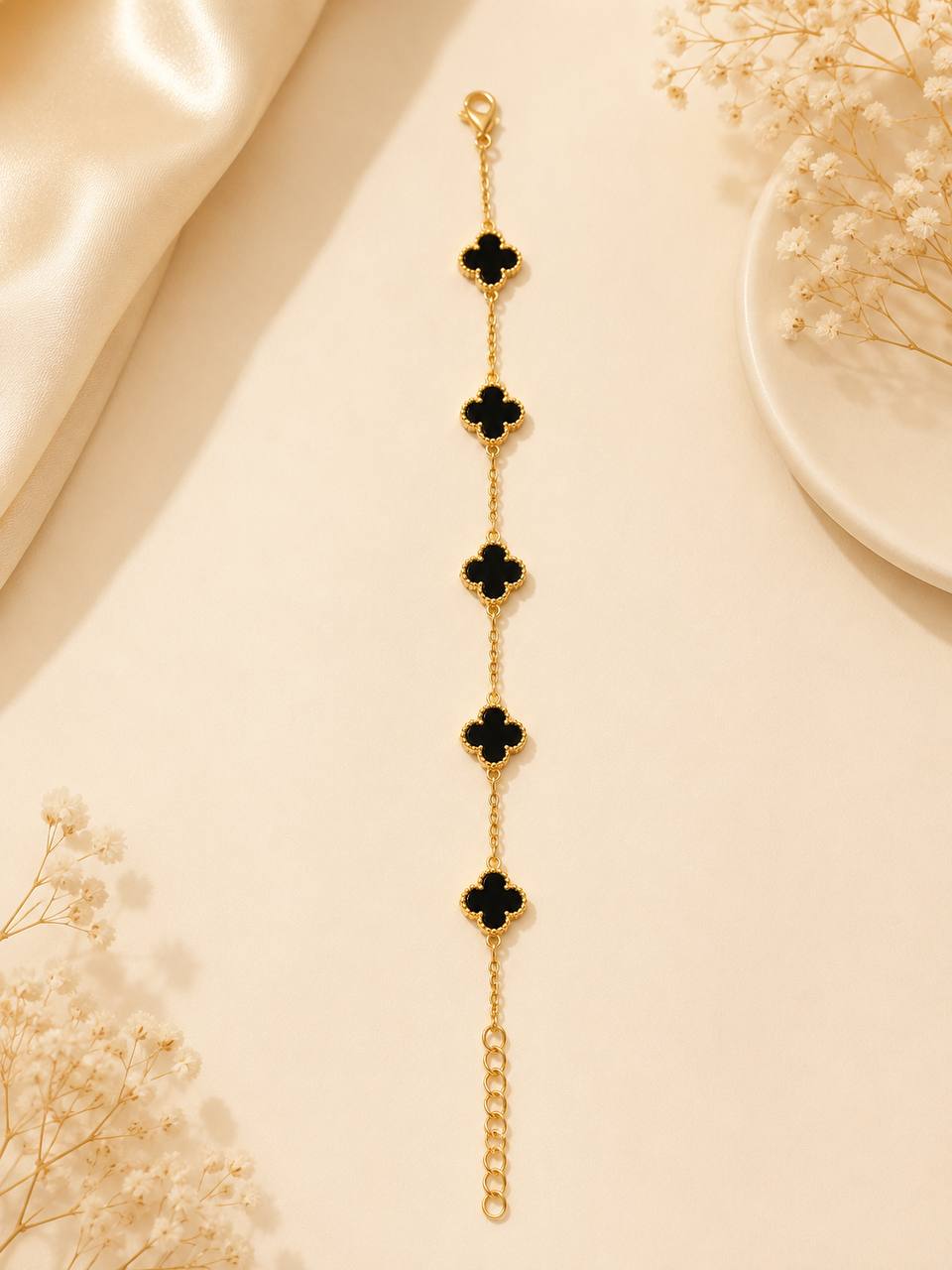 Black Clover Anti-Tarnish Bracelet