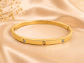Luxury Crystal Screw-Detail Kada Bracelet
