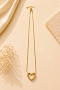 Minimalist Open Heart Pendant Necklace
