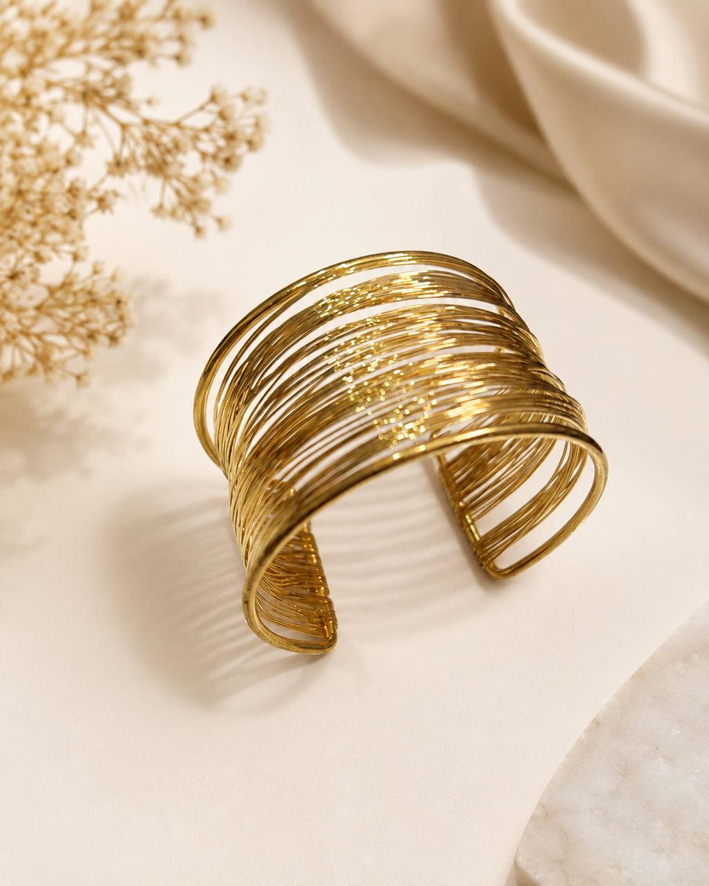 Multi-Layer Open Cuff Kada Bracelet