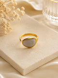 White Agate Statement Ring