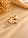 Luna Pearl Wrap Adjustable Ring