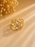 Sweetheart Pearl Adjustable Ring