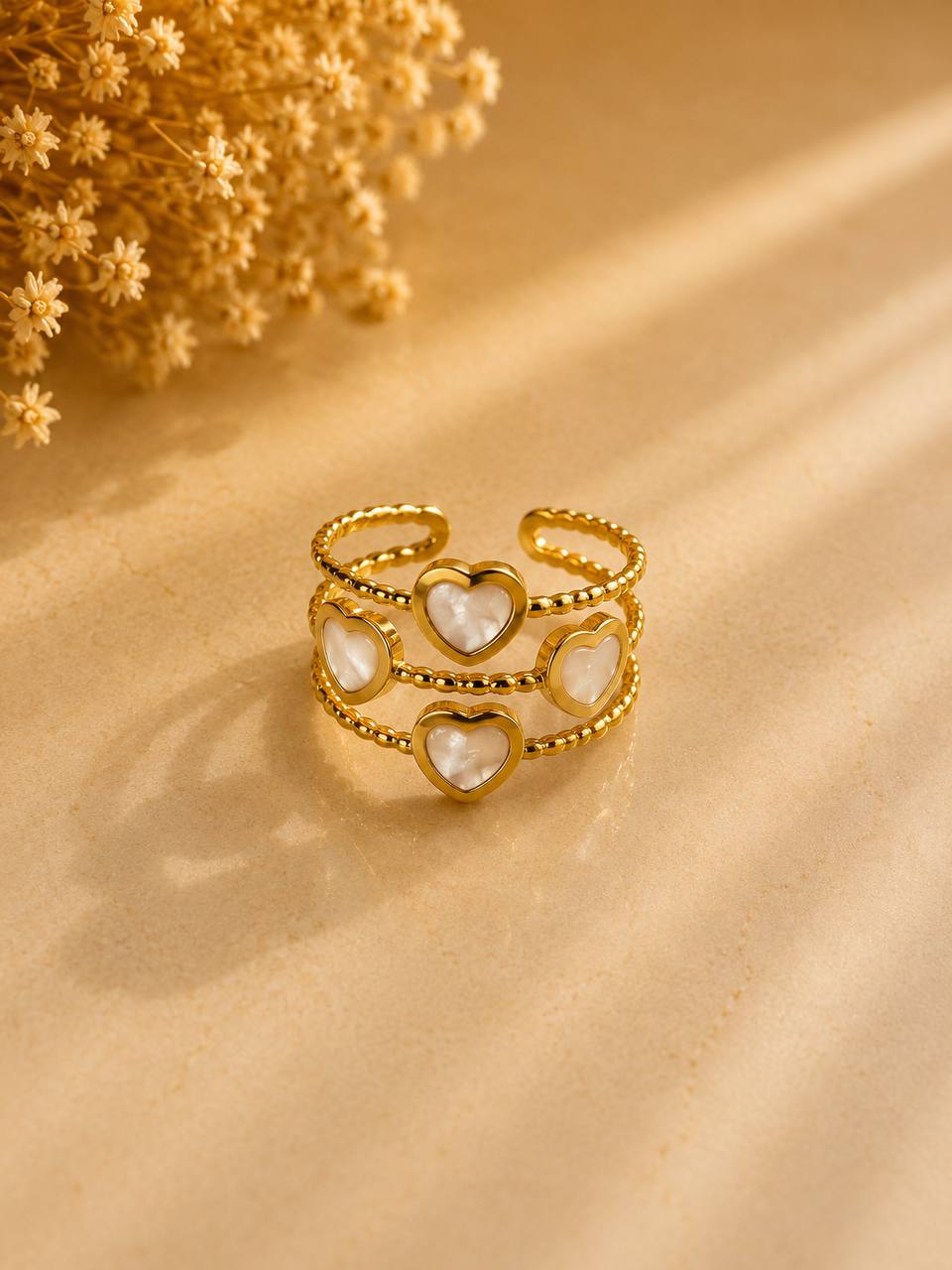 Sweetheart Pearl Adjustable Ring