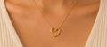 Minimalist Open Heart Pendant Necklace