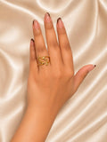 Anti-Tarnish Abstract Wave Ring