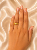 Anti-Tarnish Twisted Spiral Ring