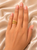 Anti-Tarnish Textured Snake Wrap Ring