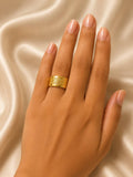 Anti-Tarnish Textured Band Ring