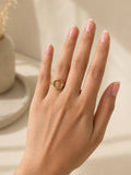 Anti-Tarnish Modern Circle Ring