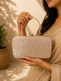 Luxury Champagne Glitter Evening Clutch