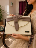 Elegant Bow Accent Crossbody Sling Bag