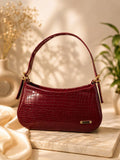 Elegant Croc-Texture Shoulder Bag