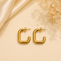 Modern Square Hoop Earrings