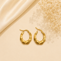 Twisted Oval Hoop Earrings