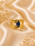 Blue Marquise Gemstone Statement Ring