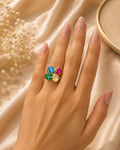 Elegant Anti-Tarnish Colorful Stone Ring